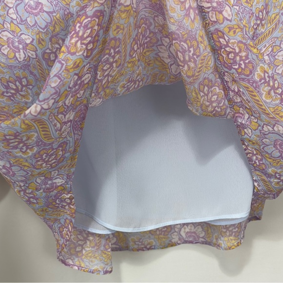 Ecru Theron Optional Off The Shoulder  Lilac Henna Floral Long Sleeve Bl… - Picture 4 of 8